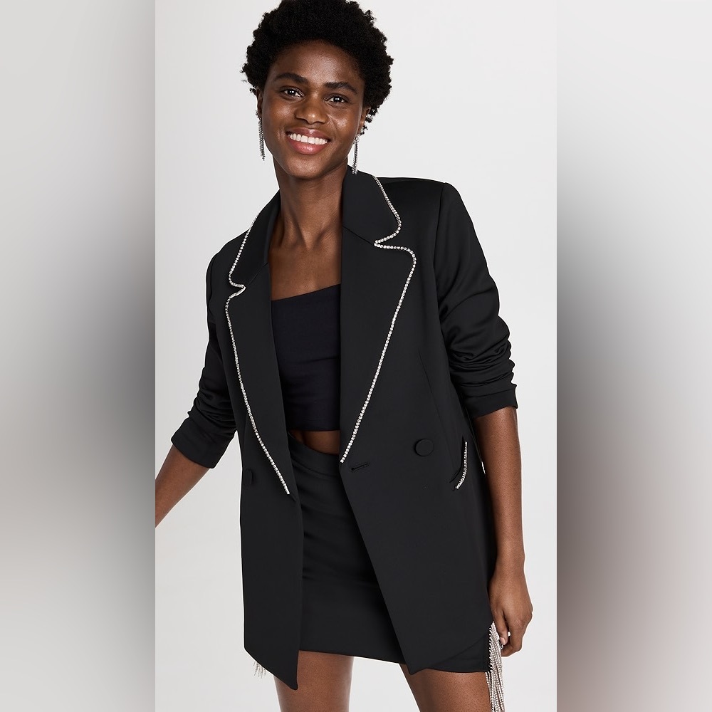 Good American Scuba Crystal Blazer Size 1
